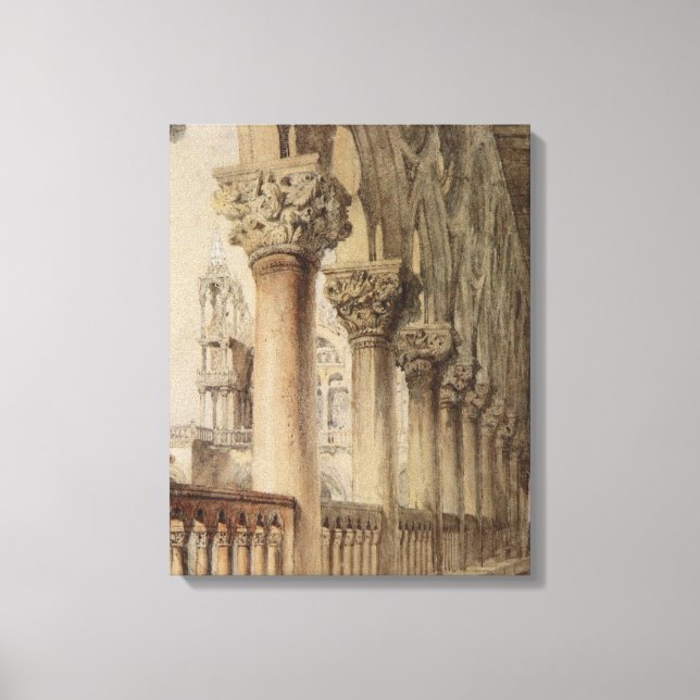 Lienzo Palacio Ducal (por John Ruskin) (Anverso)