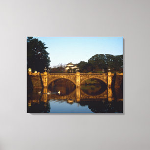 Lienzo Palacio Imperial, Puente Nijubashi, Tokio, Japón