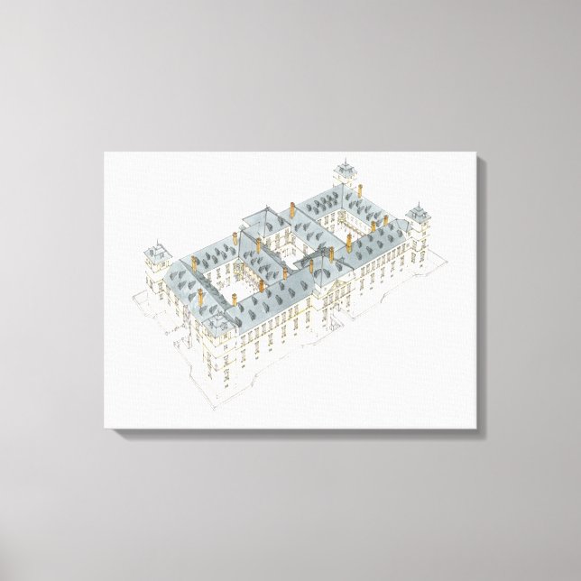 Lienzo Palacio Real de El Pardo. Madrid España (Anverso)