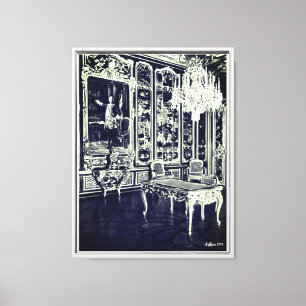 Lienzo Palacio Vintage Viena Schonbrunn sala Vieux Laque