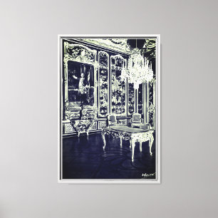 Lienzo Palacio Vintage Viena Schonbrunn sala Vieux Laque