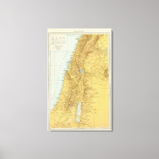 Lienzo Palastina - Mapa del Atlas Palestino (Anverso)