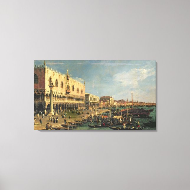 Lienzo Palazzo Ducale y Riva degli Schiavoni, Venico (Anverso)