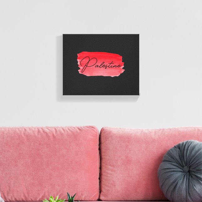 Lienzo Palestina Libre de Gaza (Insitu (Sala de estar))