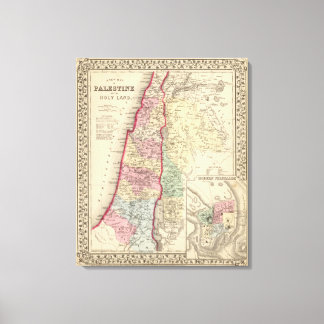 Lienzo Palestina, Mapa de Jerusalén por Mitchell