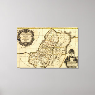 Lienzo Palestina: Mapa PanorámicoPalestina