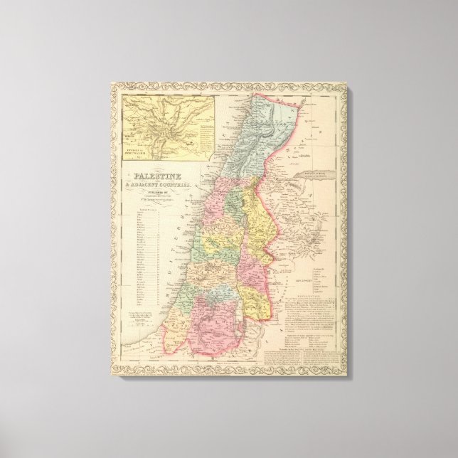 Lienzo Palestina y países adyacentes (Anverso)