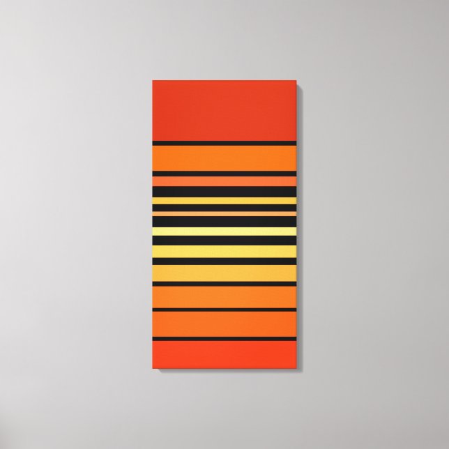 Lienzo Paleta de líneas de color naranja (Anverso)