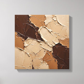 Lienzo Paleta de pared beige neutro moderno de chocolate 