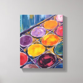 Lienzo Paleta de pintor | Artista de acuarela pintando