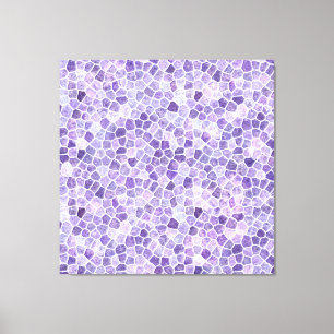 Lienzo Pálido Lila Y Morado Emparchado Terrazo Parcheado