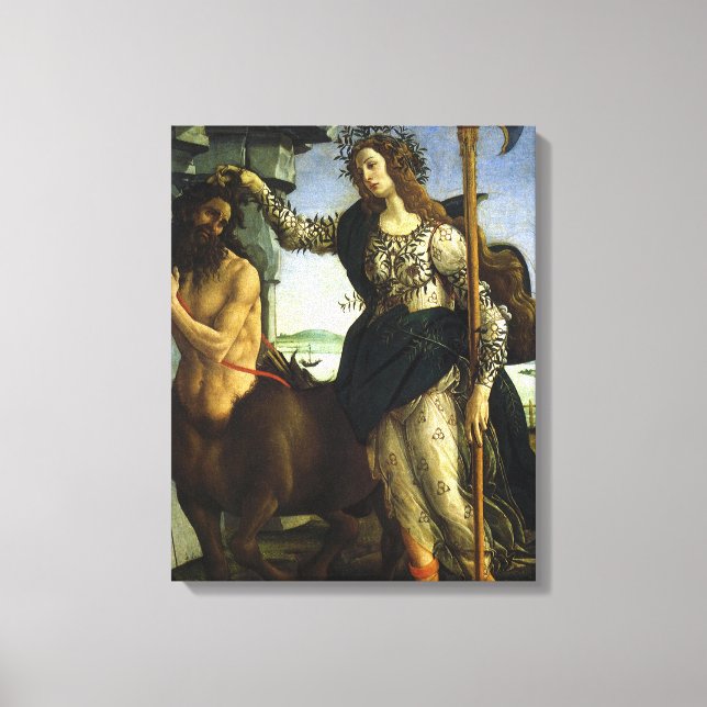 Lienzo Pallas (Minerva) y Centauro de Sandro Botticelli (Anverso)