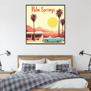 Lienzo Palm Springs de mediados de siglo