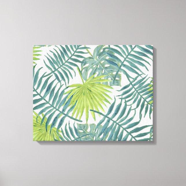 Lienzo Palm Tree Fronds Pintando Hawaian (Anverso)