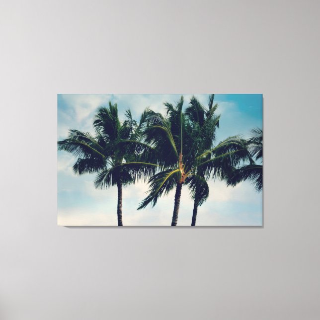 Lienzo Palm Trees de Hawaii (Anverso)