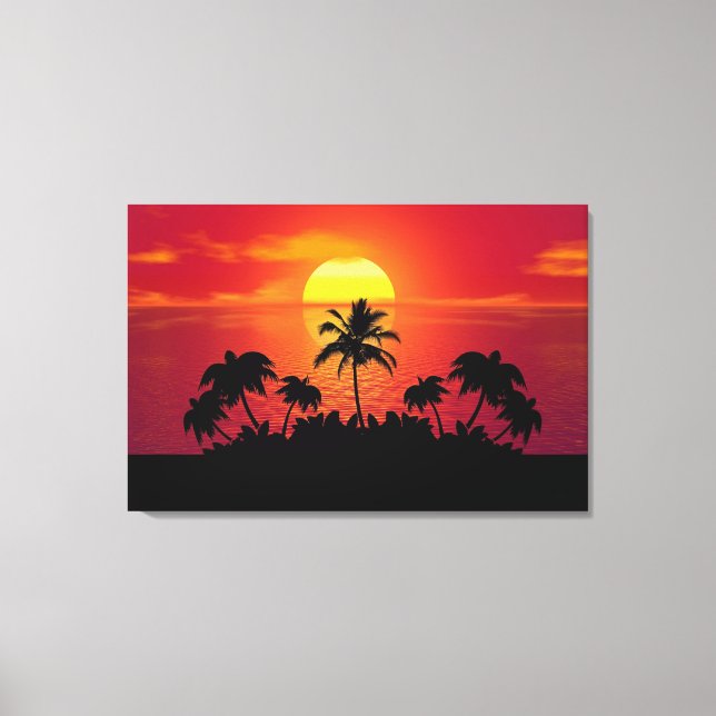 Lienzo Palm Trees Silhouette-16514 (Anverso)