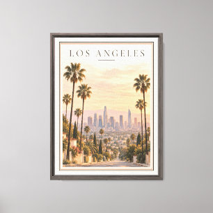 Lienzo Palmares de Los Ángeles California Vintage Horizon