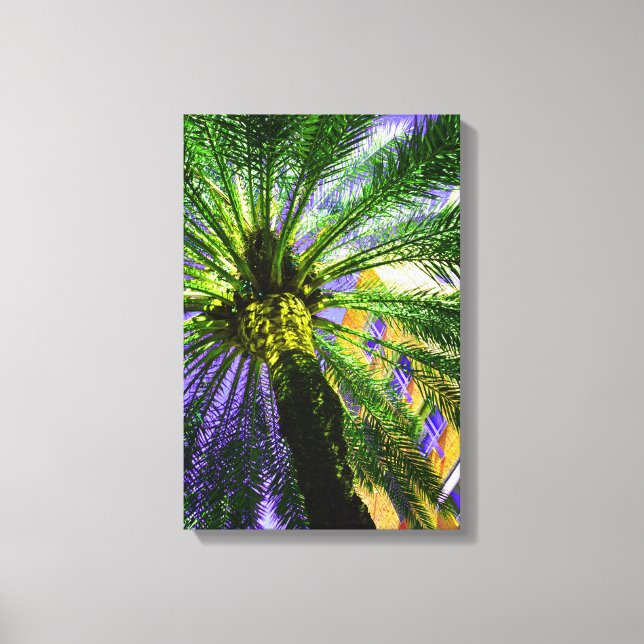 Lienzo Palmera en la tarde (Anverso)
