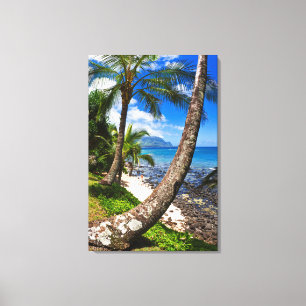 Lienzo Palmeras a lo largo de la playa Hideaways