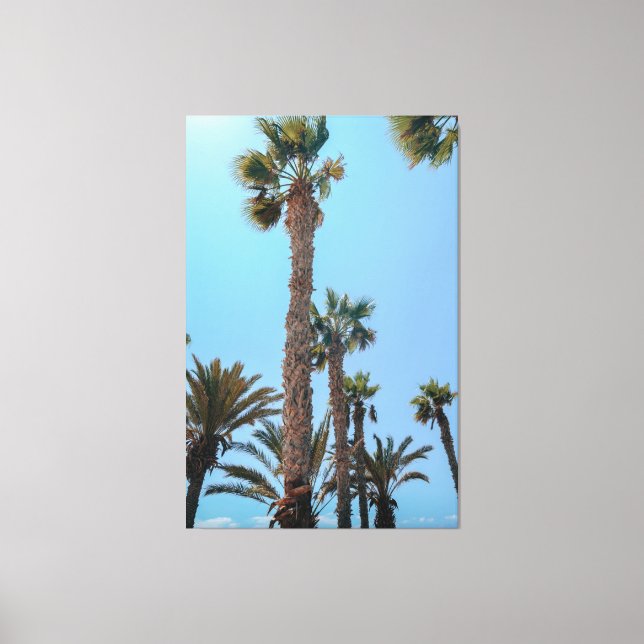 Lienzo Palmeras de verano (Anverso)