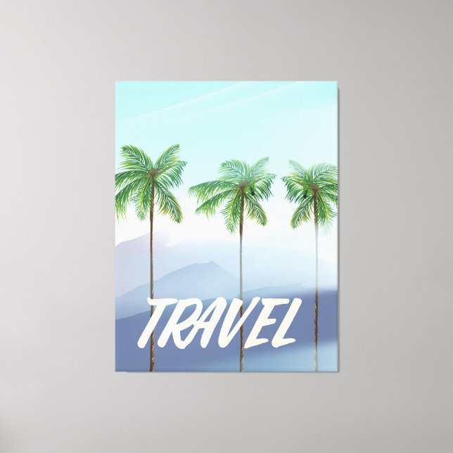 Lienzo Palmeras de viaje (Anverso)
