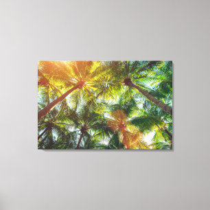 Lienzo Palmeras del coco en la playa