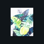 Lienzo Palmeras iluminadas - Hojas de palma<br><div class="desc">"Twilight Palms II" de Grace Popp. Presenta una colección de vegetación tropical en un estilo acuático.</div>