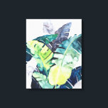 Lienzo Palmeras iluminadas - Hojas de palma<br><div class="desc">"Twilight Palms II" de Grace Popp. Presenta una colección de vegetación tropical en un estilo acuático.</div>