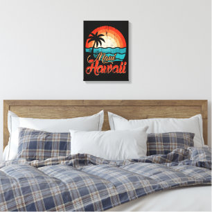 Lienzo Palmeras Playa Hawaiana