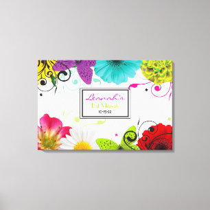 Lienzo Palo DULCE Mitzvah de SENCES Rótulo-En tablero