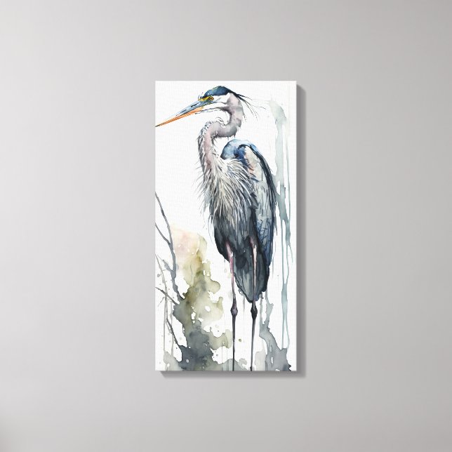 Lienzo Palomar Majesty Great Blue Heron Standing Swamp AI (Anverso)
