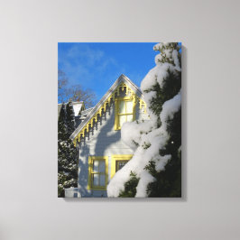 Lienzo Pan de jengibre y nieve de invierno - Viñedo de Ma