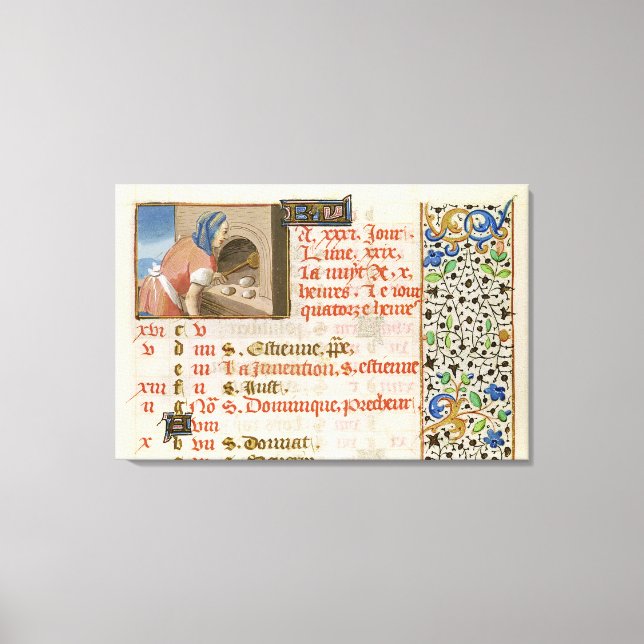 Lienzo Pan de pan, de un libro de horas (Anverso)