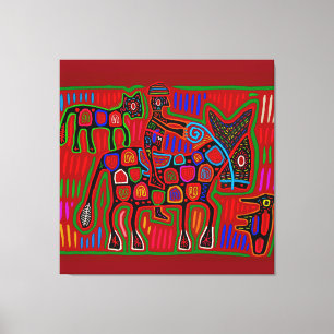 Lienzo Panama Mola - Salva un Caballo Monta un Vaquero