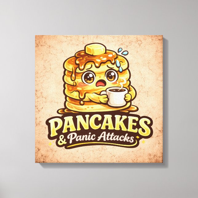 Lienzo Pancakes and Panic Attacks - Foodie Fiends (Anverso)