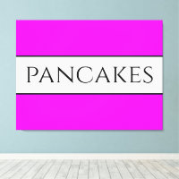 PANCAKES Texto Divertido Bright Vivid Pink White S