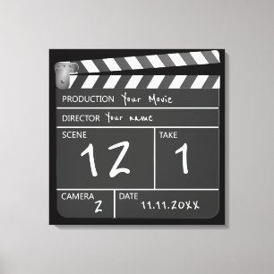Lienzo Pancarta de película única personalizada de noveda