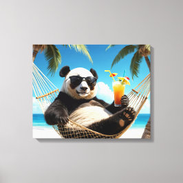 Lienzo Panda Beach Relaxation