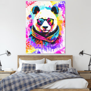 Lienzo Panda Bear - Colorido Panda Bear Pintura