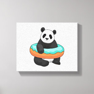 Lienzo Panda con Donut
