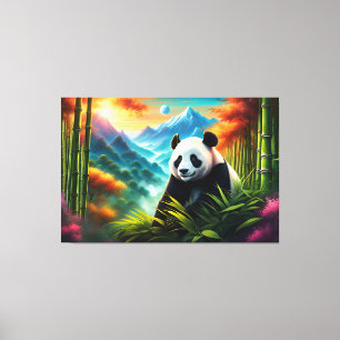 Lienzo Panda gigante en la montaña