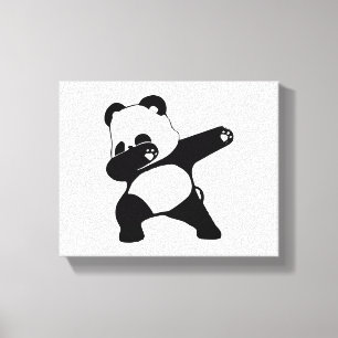 Lienzo Panda haciendo dab, divertido baile dab de panda