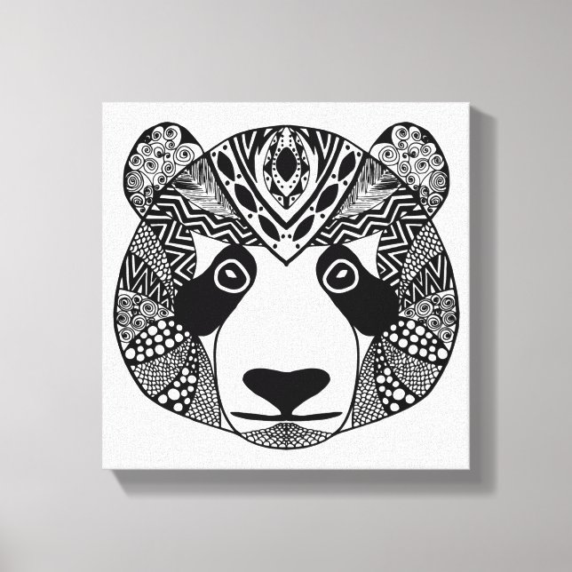 Lienzo Panda inspirado 6 (Anverso)