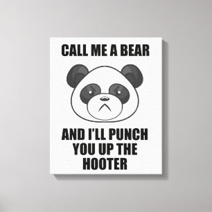 Lienzo Panda Punch Canvas Print (Iris Wildthyme)