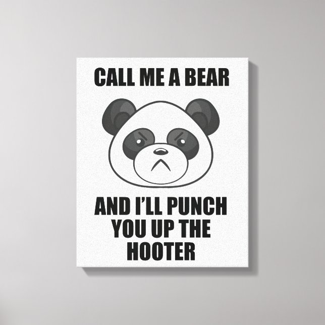 Lienzo Panda Punch Canvas Print (Iris Wildthyme) (Anverso)