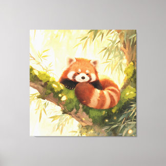 Lienzo Panda Rojo