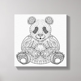 Lienzo Panda tribal inspirado 6