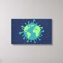 Lienzo Pandemia global (partícula viral) (infección viral