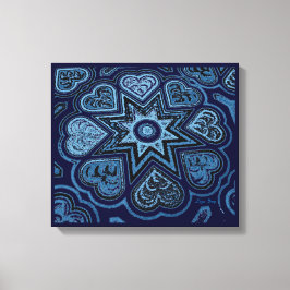 Lienzo Panel "Corazones llenos de amor" (Rustics) (Azul)