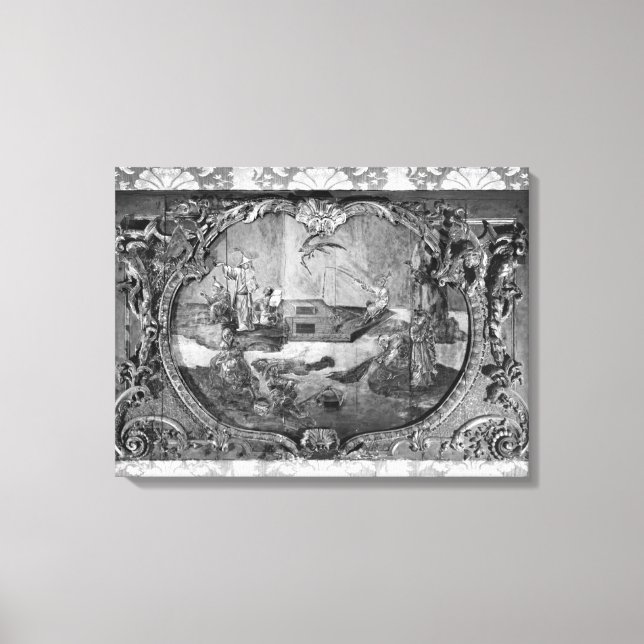 Lienzo Panel exterior con sujeto chino, c.1730 (Anverso)